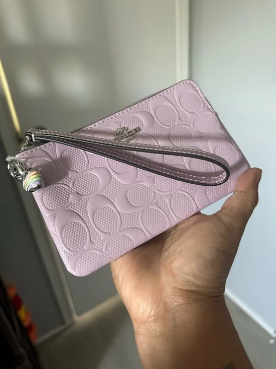 Coach Corner Zip Wristlet Wallet with Charm - Picture 7 of 10